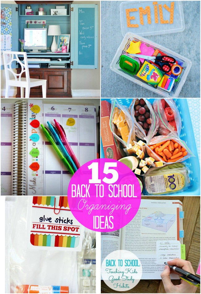 DIY School Organization
 15 Back to School Organization Ideas Tatertots and Jello