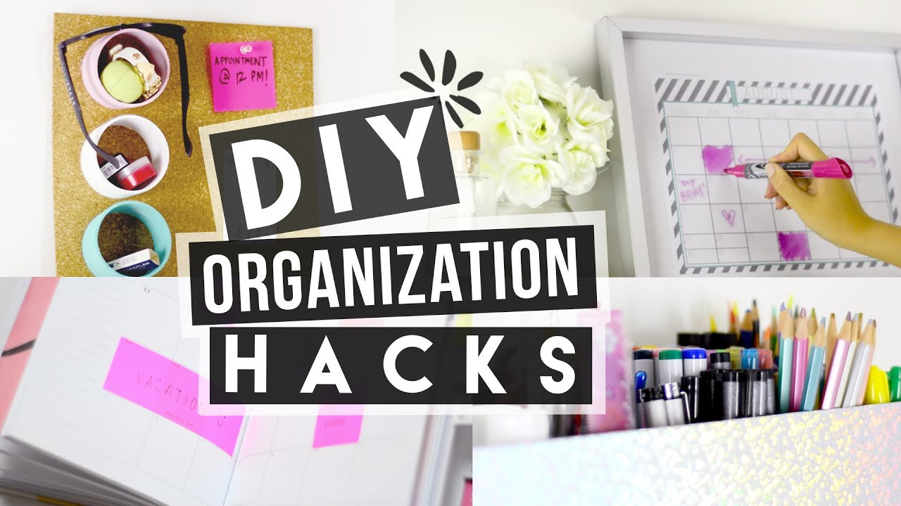 DIY School Organization
 DIY Back to School Organization Hacks