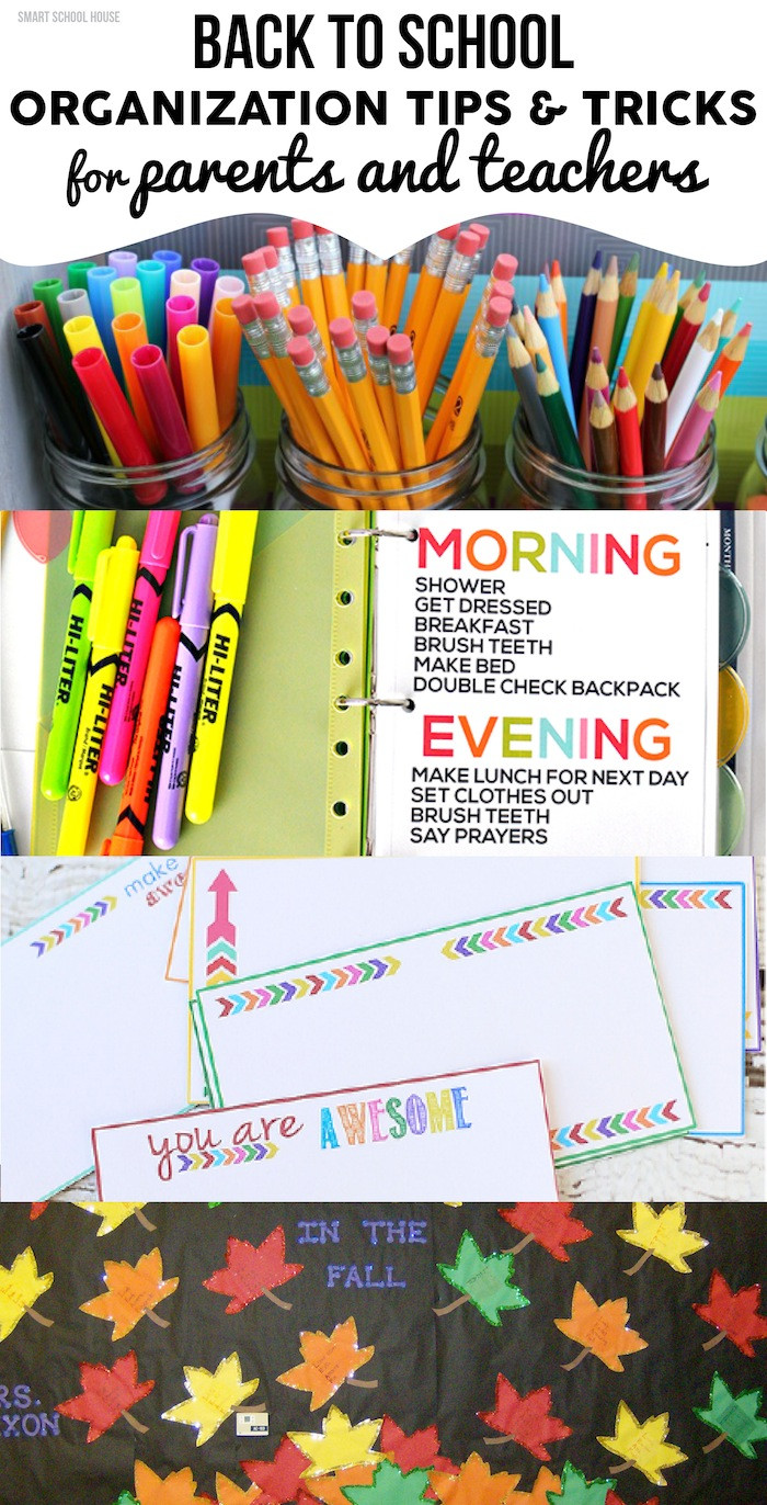 DIY School Organization
 Back to School Organization