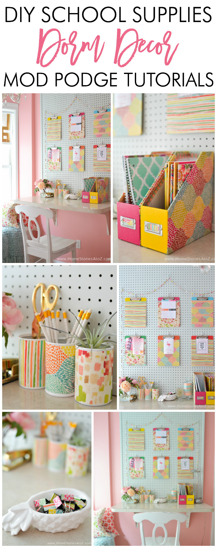 DIY School Organization
 DIY Dorm School Supplies