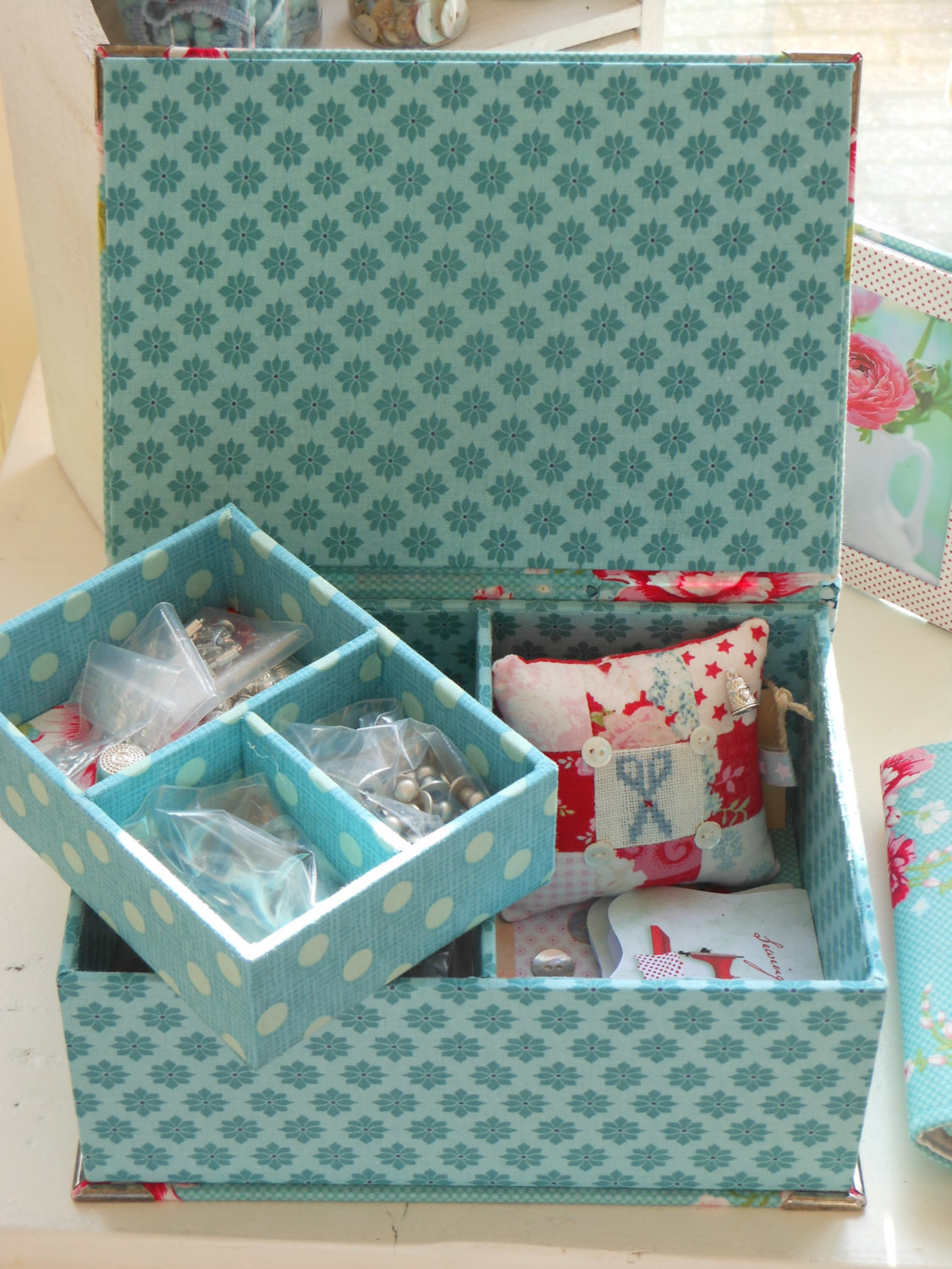 DIY Sewing Box
 DIY kit sewing or jewellery box of 8 5 x 6 1 x
