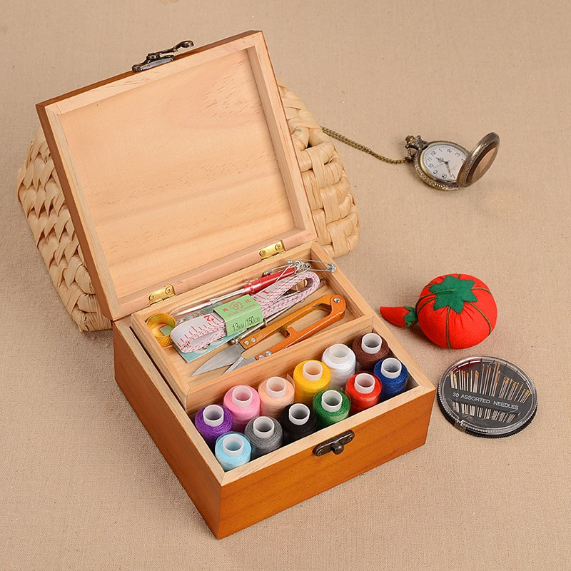 DIY Sewing Box
 Handmade DIY Sewing kit Storage Box Multi function