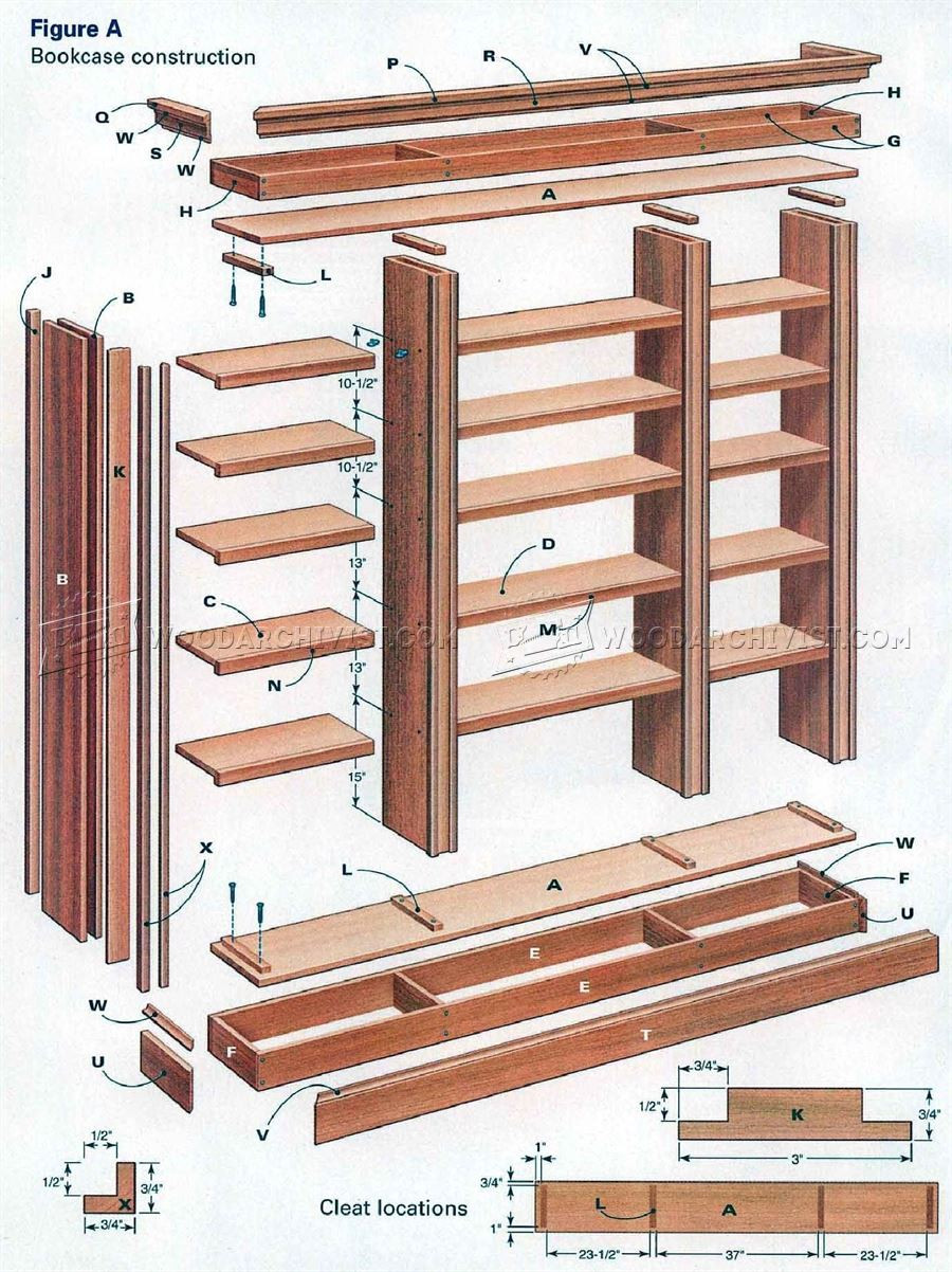 DIY Shelves Plans
 DIY Bookcase • WoodArchivist