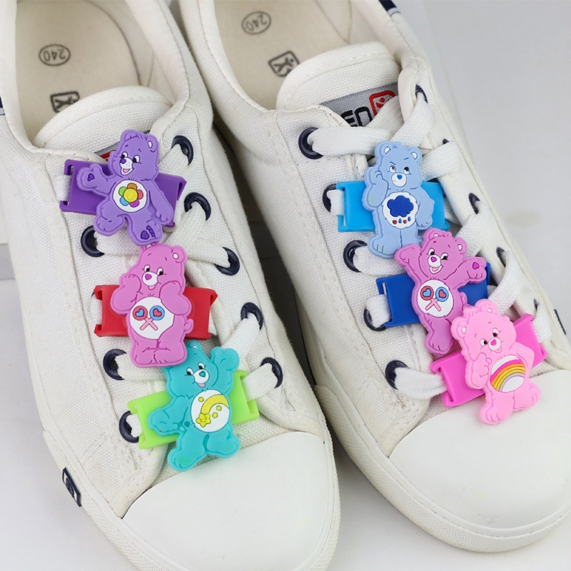 DIY Shoe Decoration
 1 Piece Creative Cartoon Cute Rainbow Bear Party Shoes