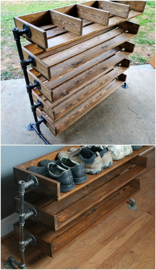 DIY Shoe Organizer
 20 Outrageously Simple DIY Shoe Racks And Organizers You