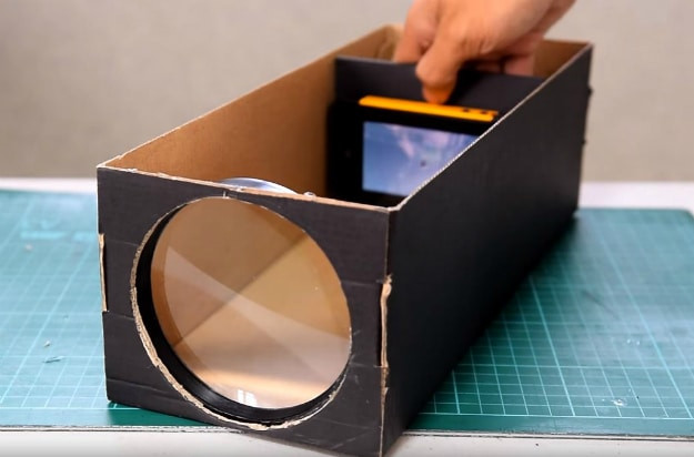 DIY Shoebox Projector
 How To Make A Smartphone Projector Using A Shoebox