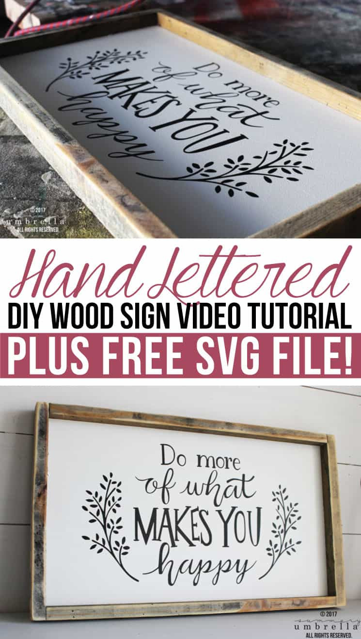 DIY Signs On Wood
 Hand Lettered DIY Wood Sign Video Tutorial PLUS Free SVG