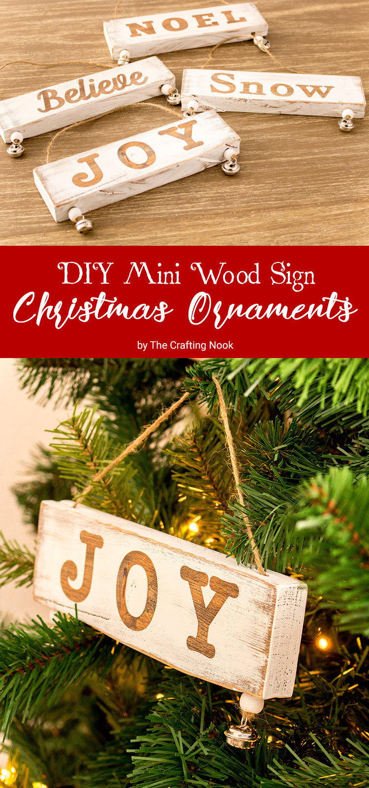 DIY Signs On Wood
 DIY Mini Wood Sign Christmas Ornaments