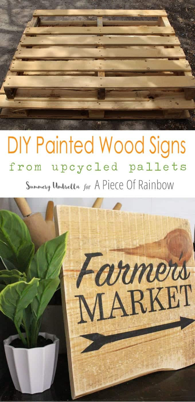 DIY Signs On Wood
 DIY Painted Wood Sign A Piece Rainbow