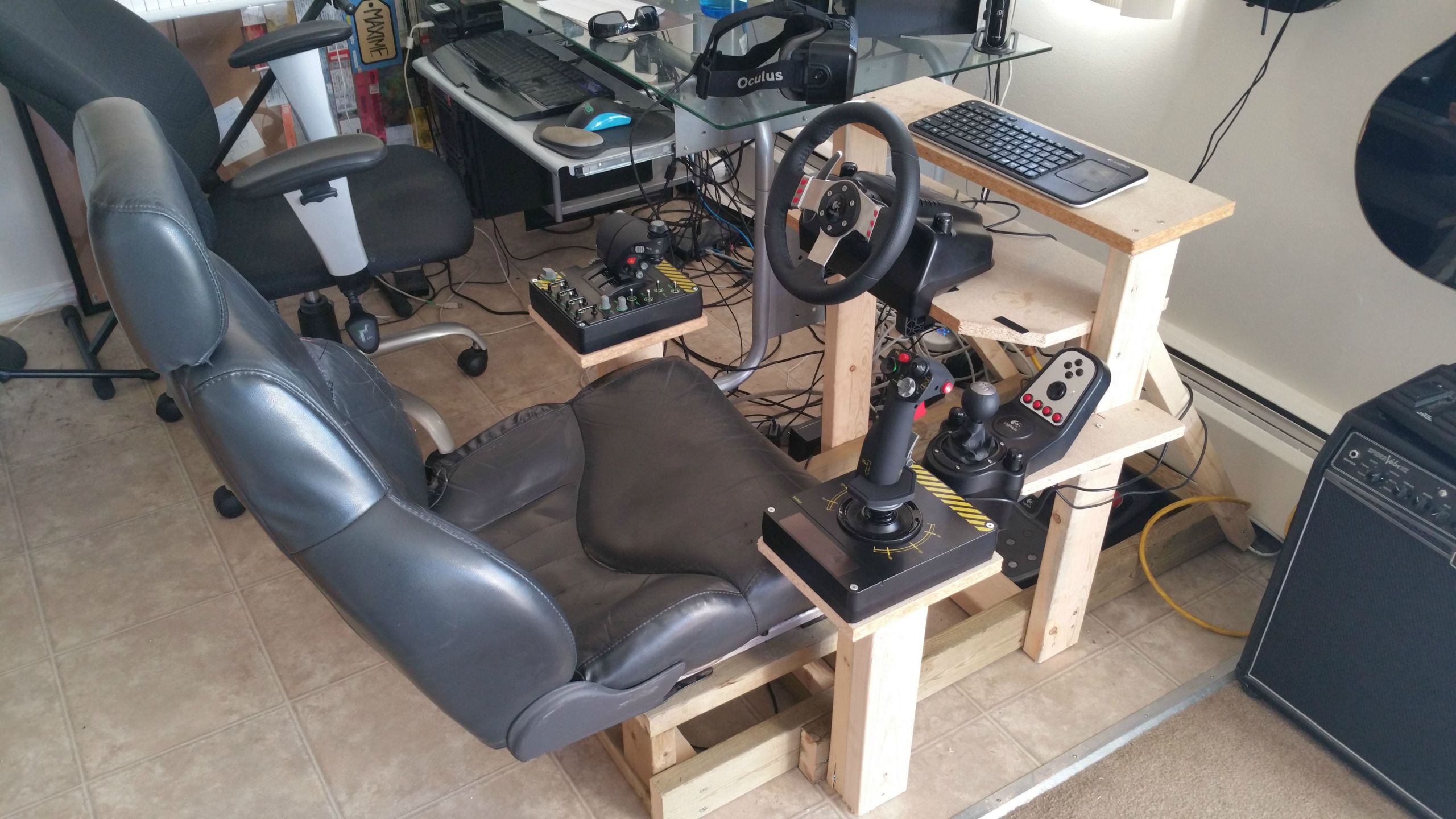 DIY Sim Racing Cockpit Plans
 My VR racing flight sim DIY cockpit Sim Racing Rigs