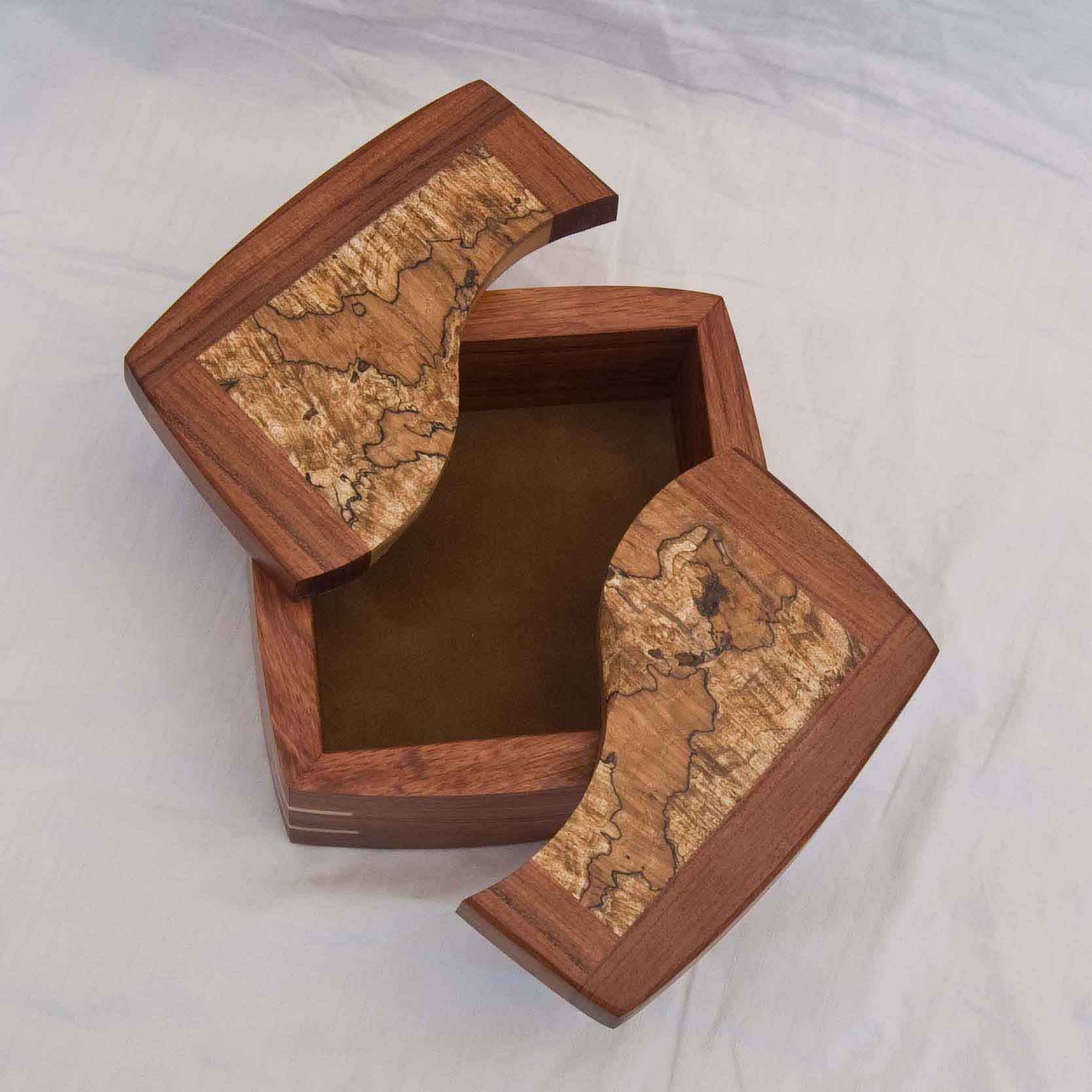 DIY Small Wooden Boxes
 Four examples of a handmade decorative keepsake box with