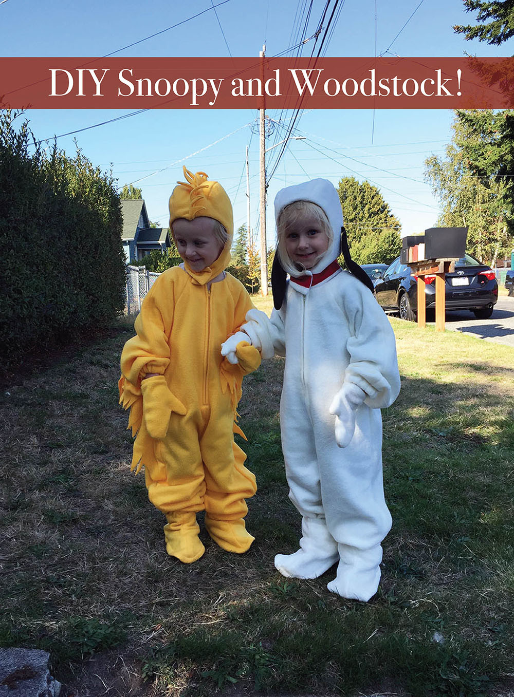 DIY Snoopy Costumes
 Snoopy and Woodstock Halloween Costumes – Easy Craft and Sew