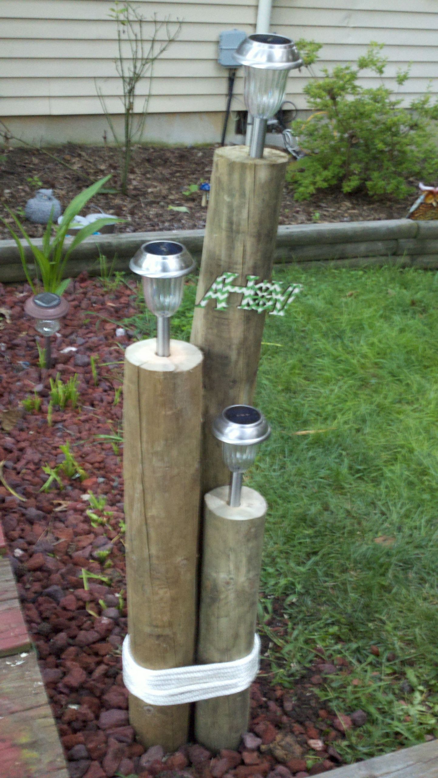 DIY Solar Lights Outdoor
 Solar light DIY for my yard Crafts by Penny