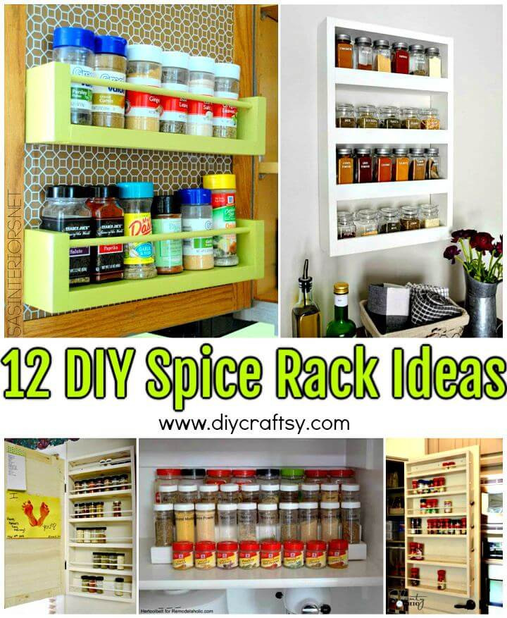 DIY Spice Rack Ideas
 12 DIY Spice Rack Ideas to Update Your Kitchen ⋆ DIY Crafts