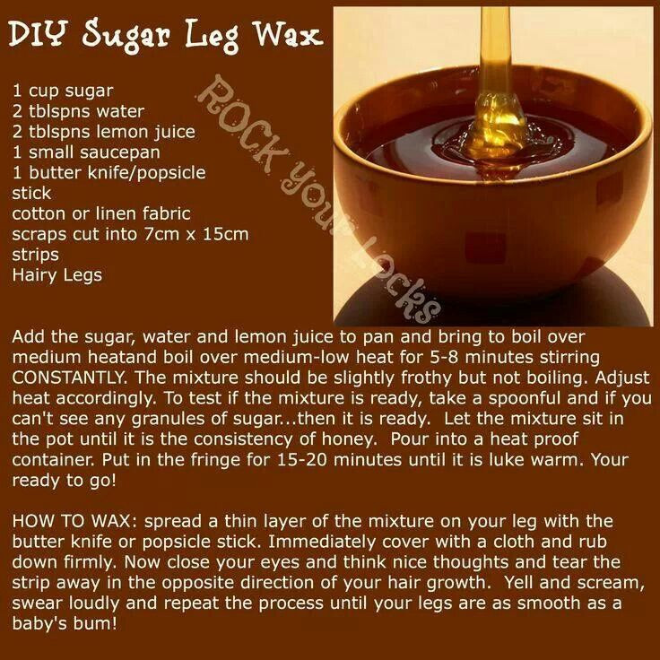 DIY Sugar Hair Removal
 Sugaring waxing recipe Hair & Beauty