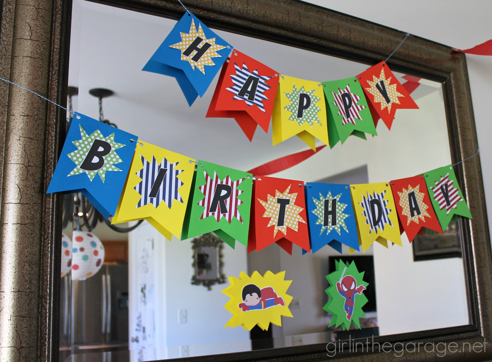 DIY Superhero Decorations
 Superhero Birthday Party