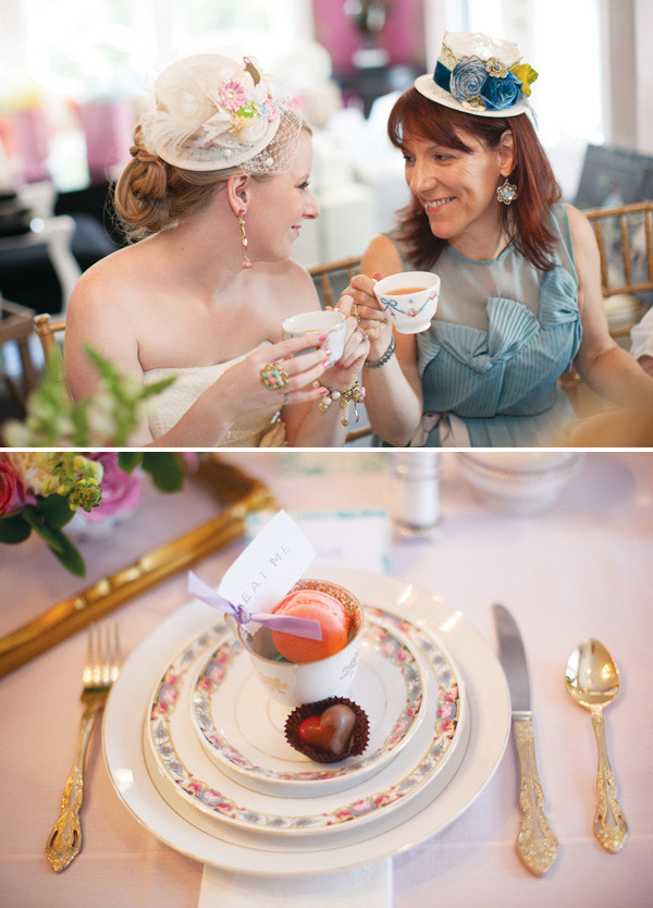 DIY Tea Party Hats For Adults
 Vintage Chic Mad Hatter Bridal Shower Hostess with the