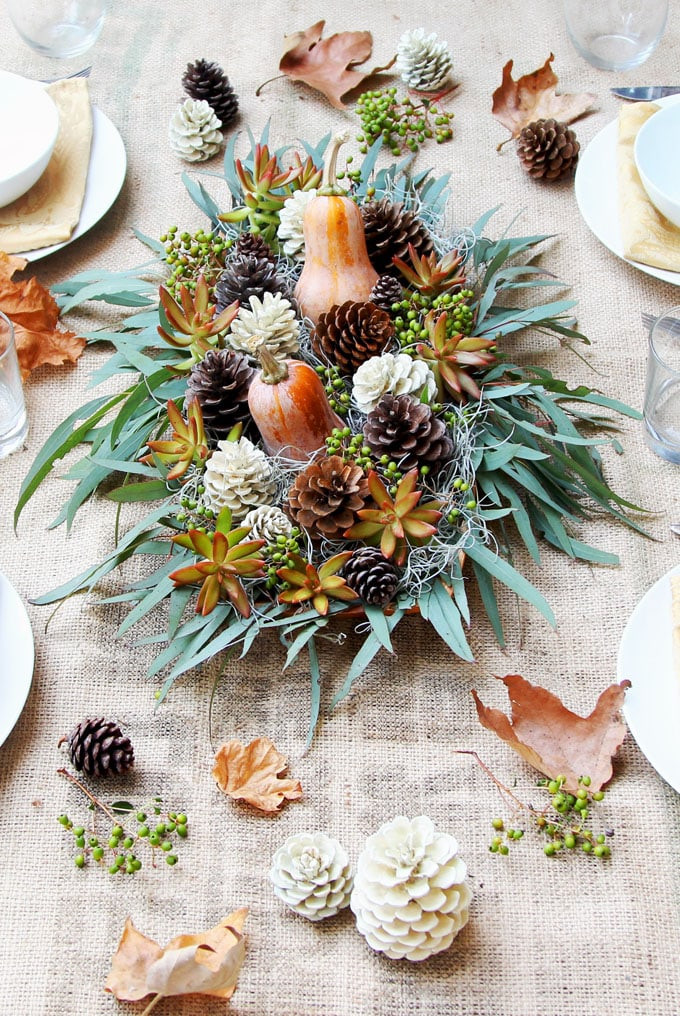 DIY Thanksgiving Table Decor
 Beautiful DIY Thanksgiving Table Decoration For $1 SO