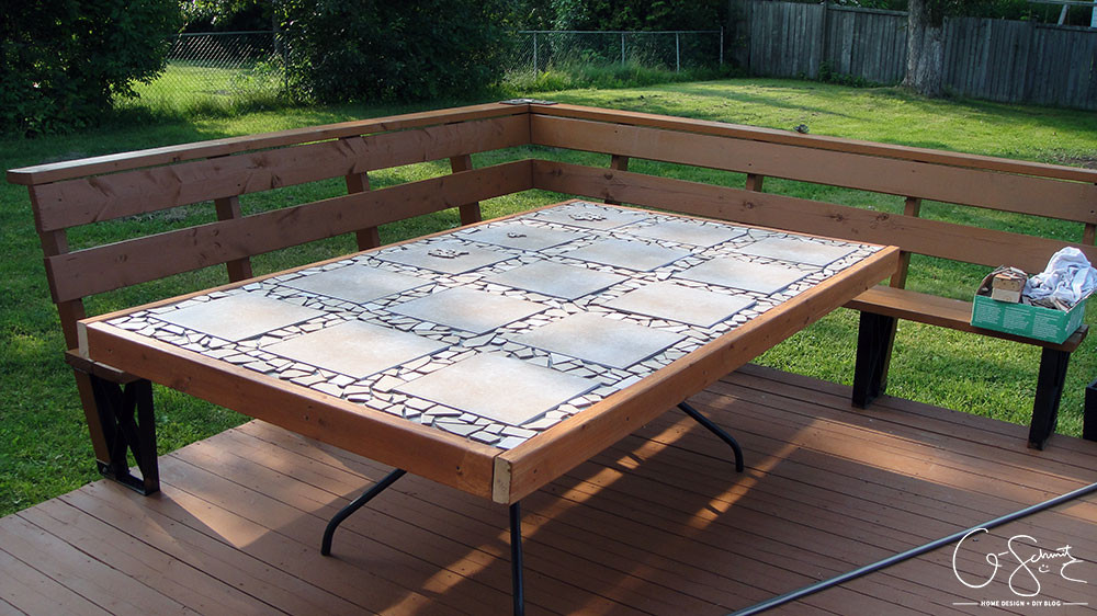 DIY Tile Table Top Outdoor
 Our Custom Patio Table