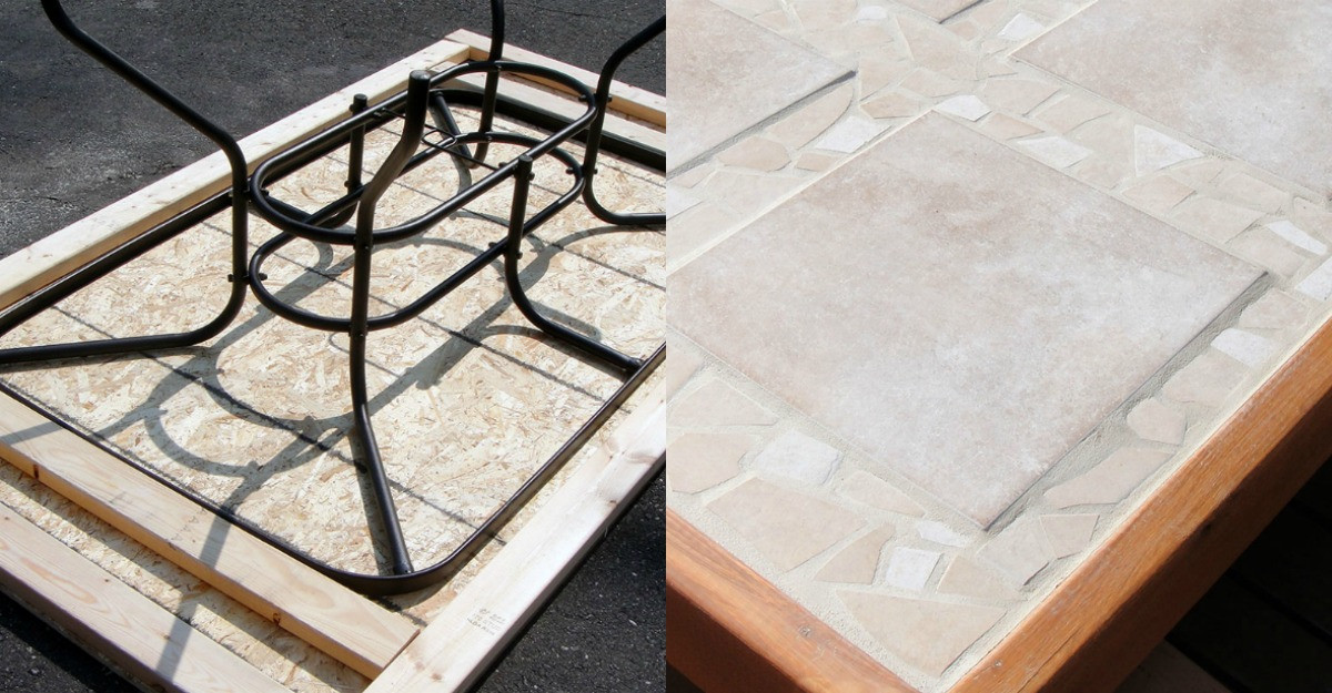 DIY Tile Table Top Outdoor
 Remodelaholic