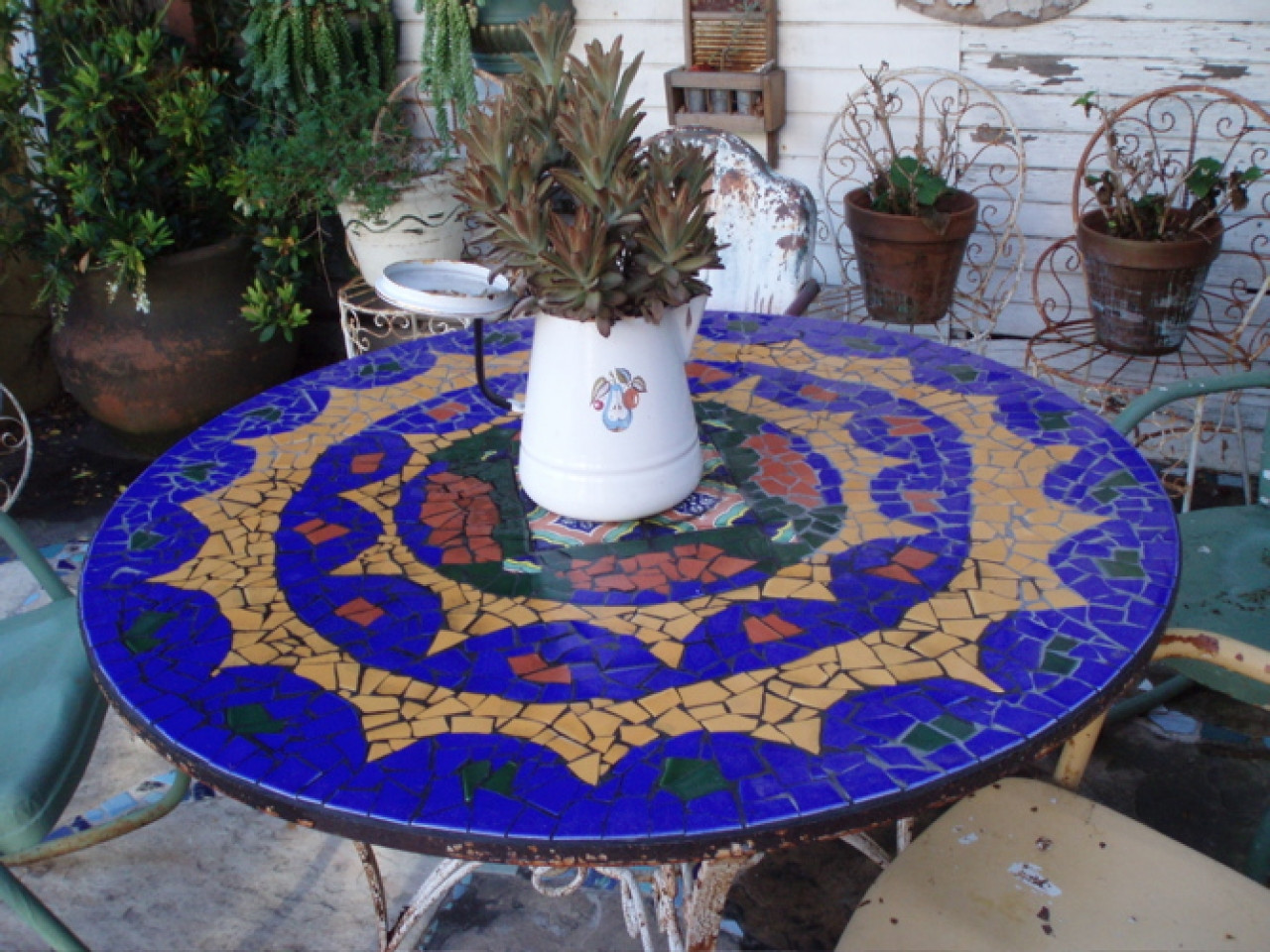 DIY Tile Table Top Outdoor
 Patio tiles ideas diy mosaic tile kit diy broken tile