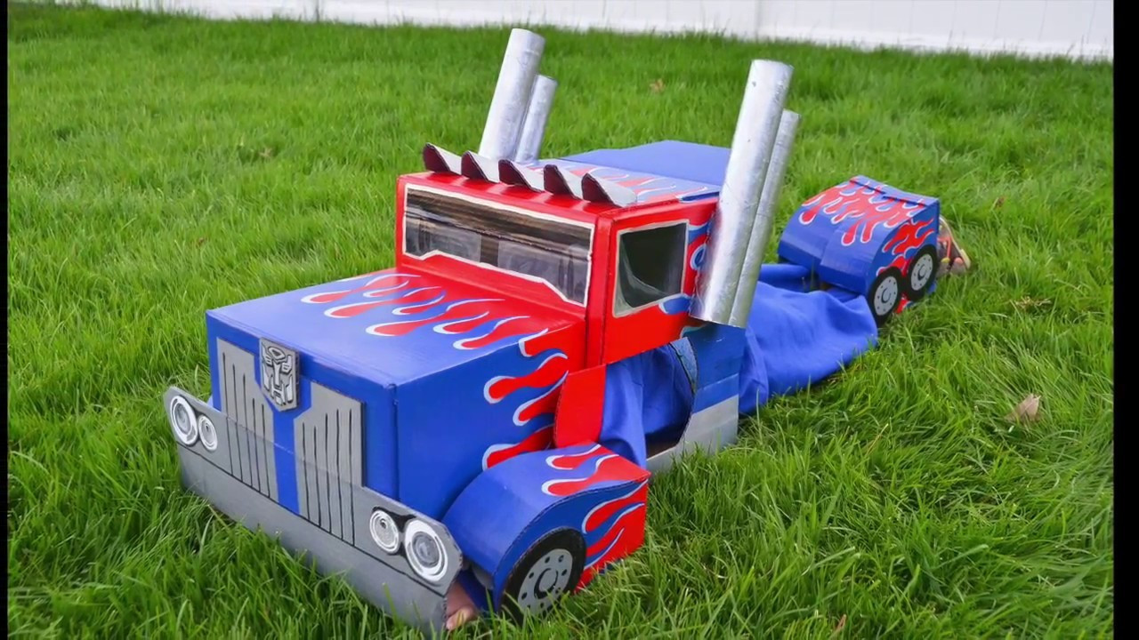 DIY Transformers Costumes
 Optimus Prime Transformers Cardboard Costume Autobot to