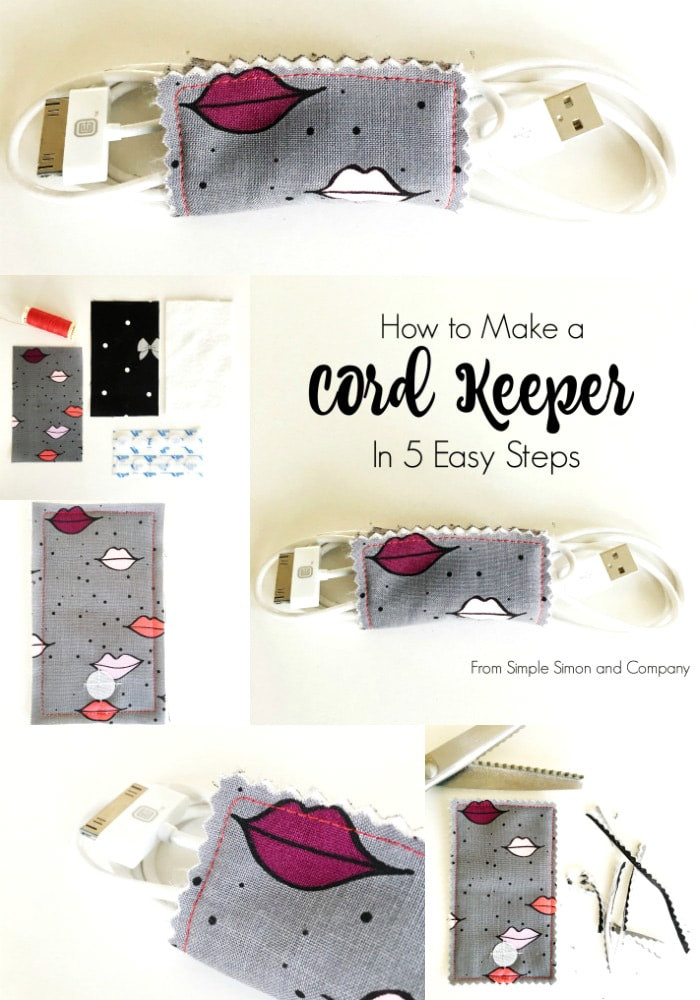 DIY Travel Cord Organizer
 Simple DIY Cord Organizer Sewing Tutorial