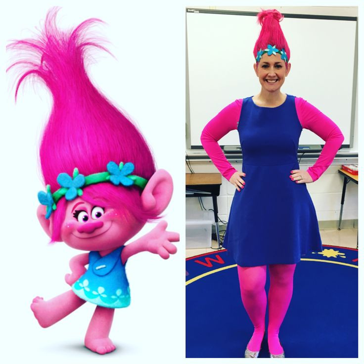 DIY Troll Costume
 30 Last Minute Halloween Costume Ideas Using a Blue Dress