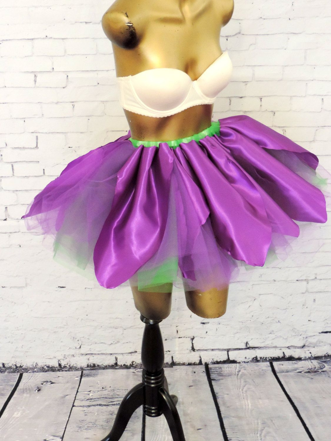 DIY Tutu Skirt For Adults
 Adult tutu flower petal tutu skirt purple flower tutu by