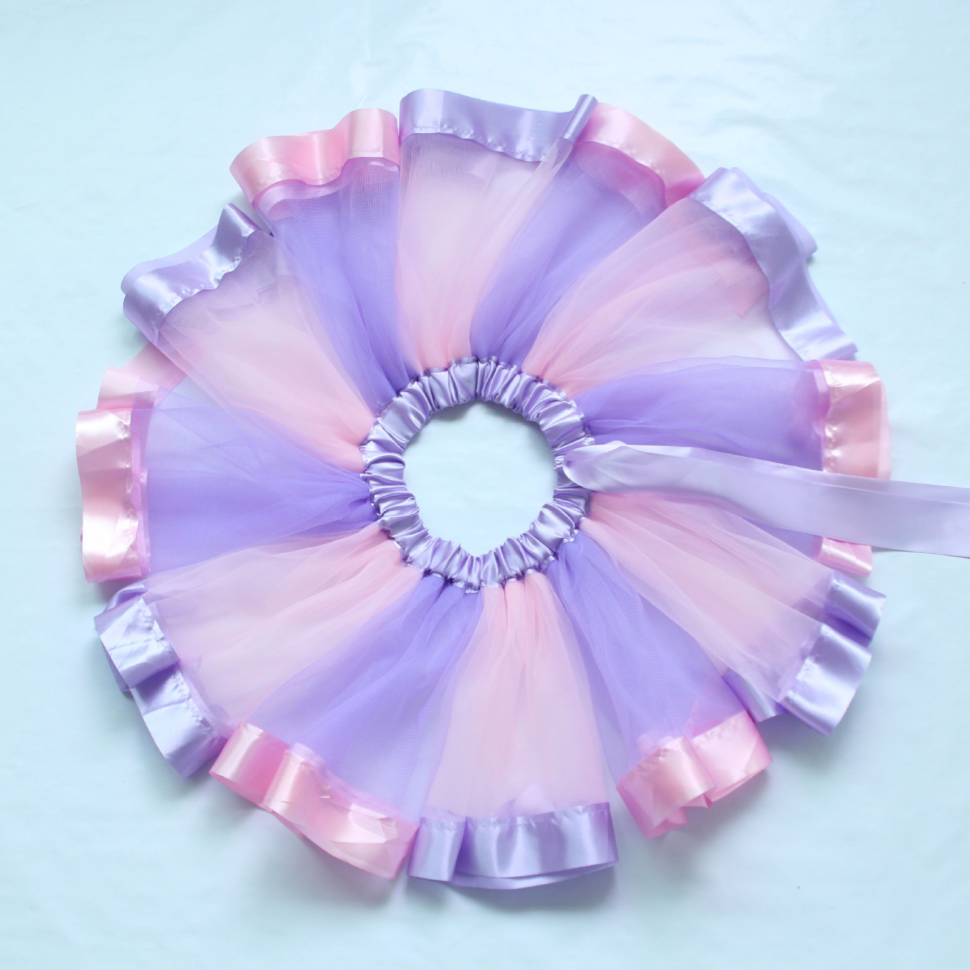 DIY Tutu Skirt For Toddler
 Girls Pettiskirt Baby DIY Tutu Net Yarn Skirts Pink Purple