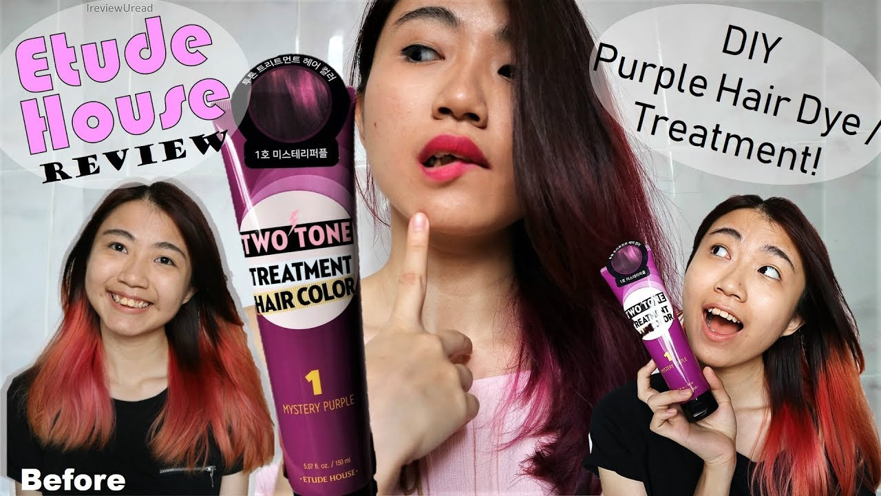 DIY Two Tone Hair
 DIY Dyed my hair purple