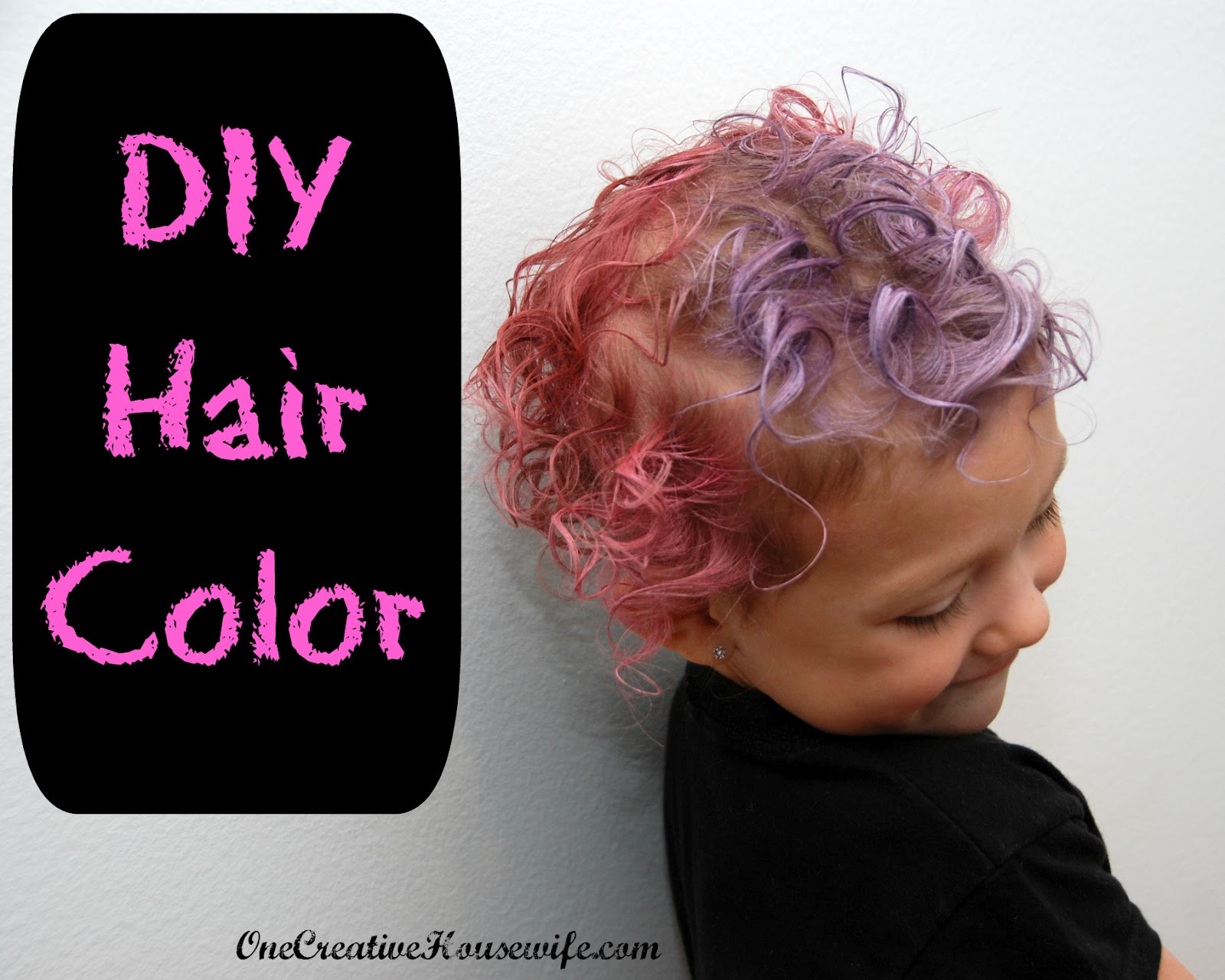 DIY Two Tone Hair
 e Creative Housewife DIY Hair Color
