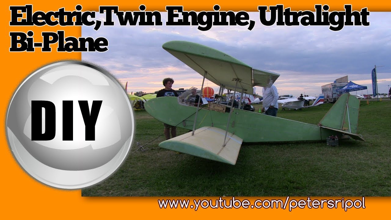 DIY Ultralight Airplane
 Electric DIY Twin Engine Ultralight Aircraft Bi Plane by
