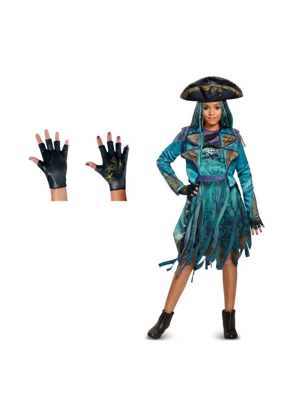 DIY Uma Costume
 Descendants 2 Uma Girls Costume And Gloves Set