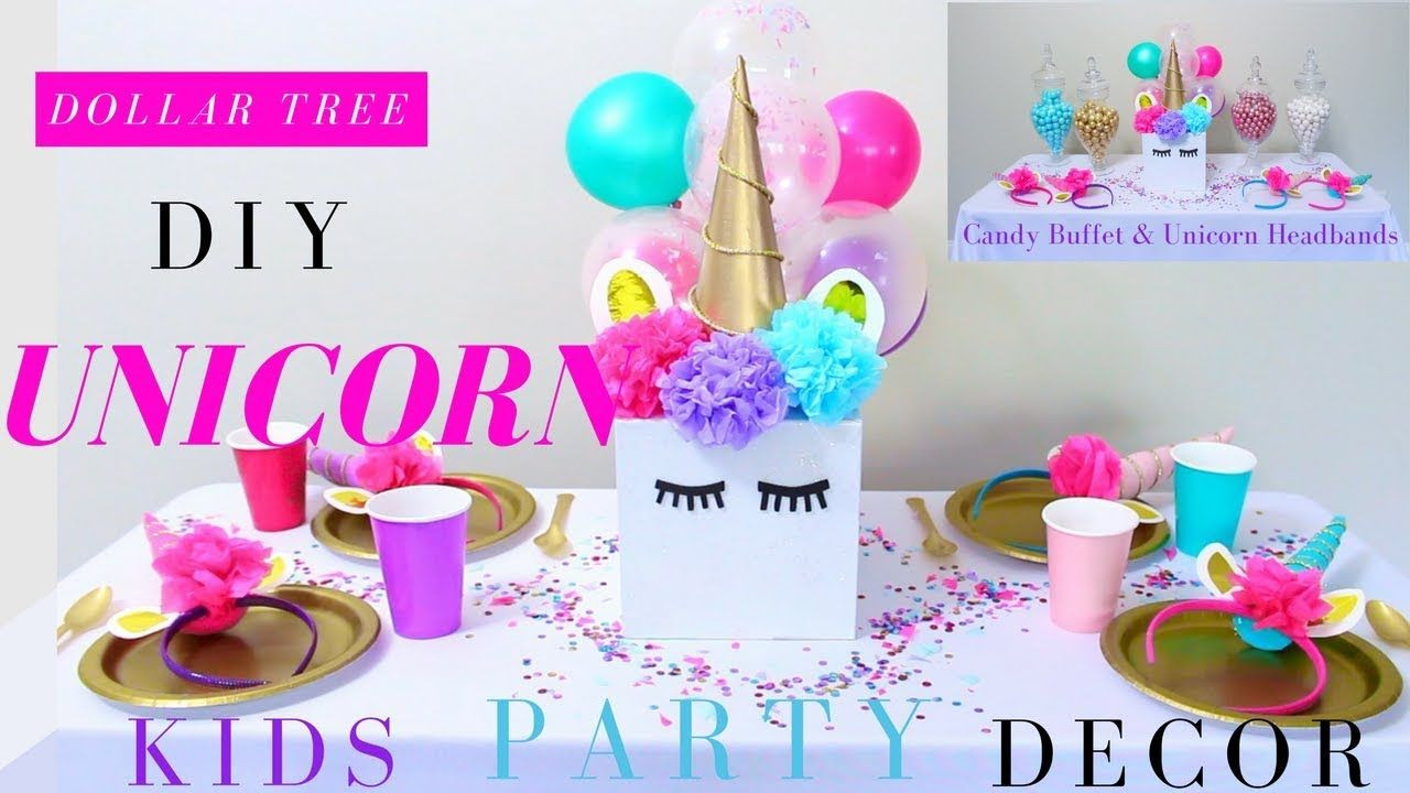 Diy Unicorn Party Ideas
 DOLLAR TREE DIY UNICORN PARTY DECORATIONS