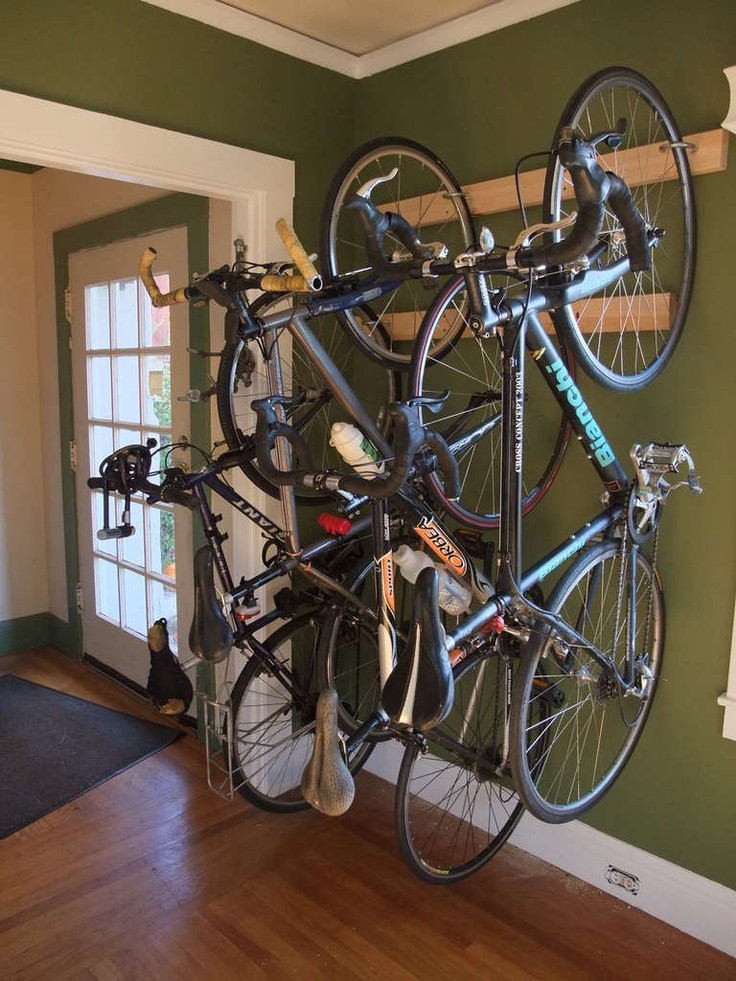 diy wall mount bike rack