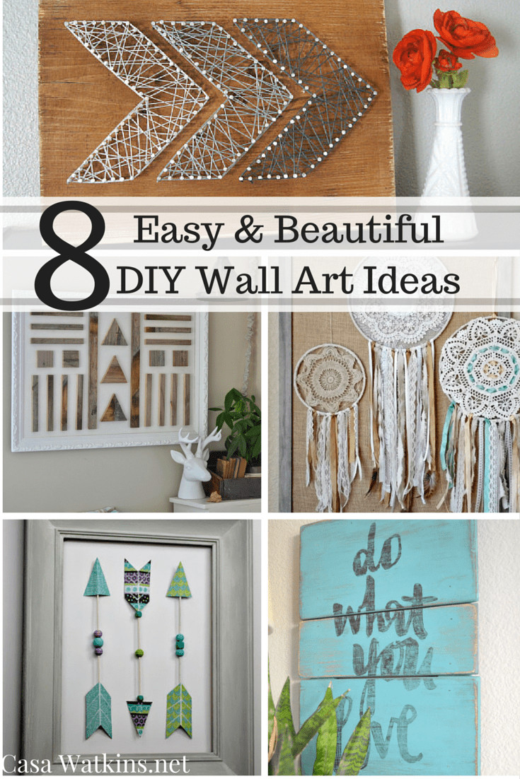 DIY Wall Decor Pinterest
 8 Easy and Beautiful DIY Wall Art Ideas Casa Watkins Living