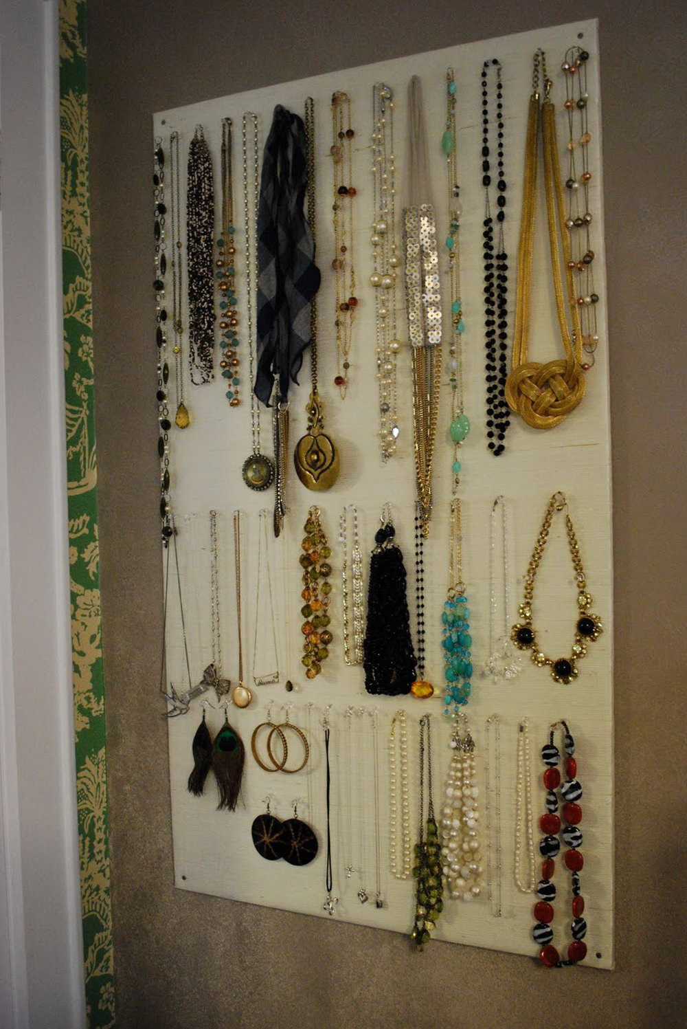 DIY Wall Jewelry Organizer
 Diy jewelry organizer wall beautifulearthja