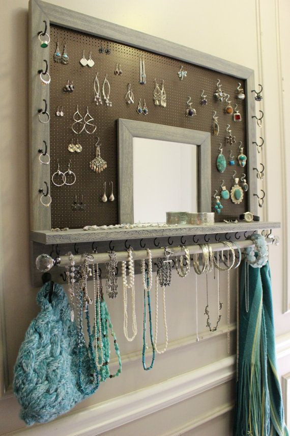 DIY Wall Jewelry Organizer
 15 Amazing DIY Jewelry Holder Ideas to Try