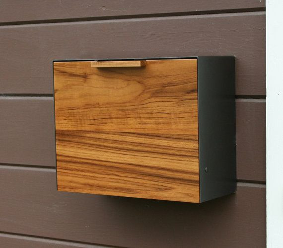 DIY Wall Mount Mailbox
 Modern Mailbox Teak Mailbox Wall Mounted mailbox