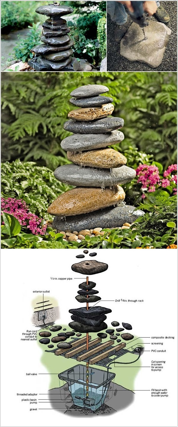 DIY Water Fountain Outdoor
 10 Waterfall Fountain Ideas to Adorn Your Garden Amazing