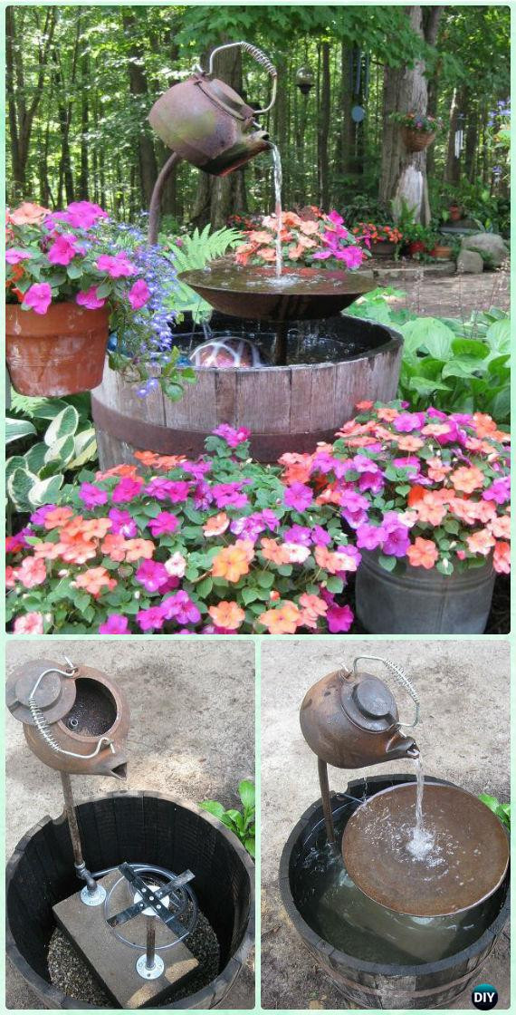 DIY Water Fountain Outdoor
 DIY Garden Fountain Landscaping Ideas & Projects with
