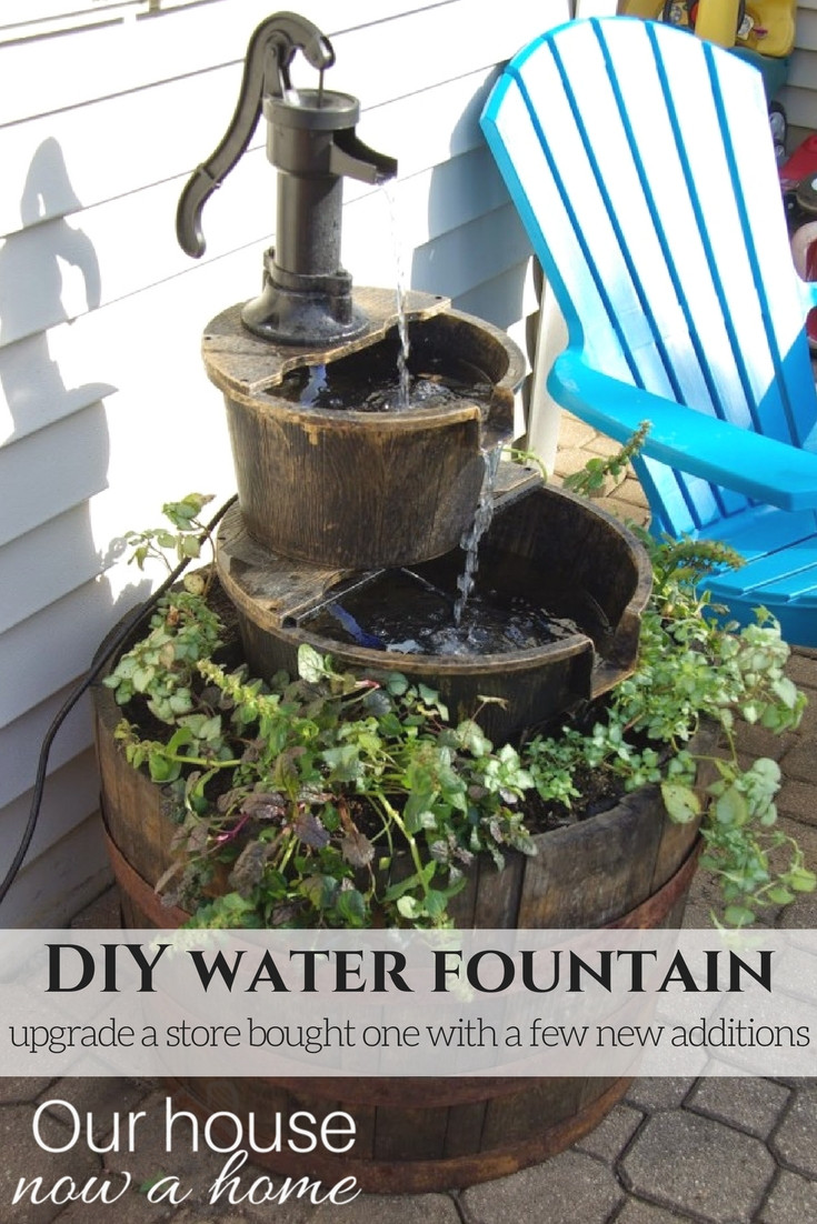 DIY Water Fountain Outdoor
 DIY water fountain improving a store bought one with a