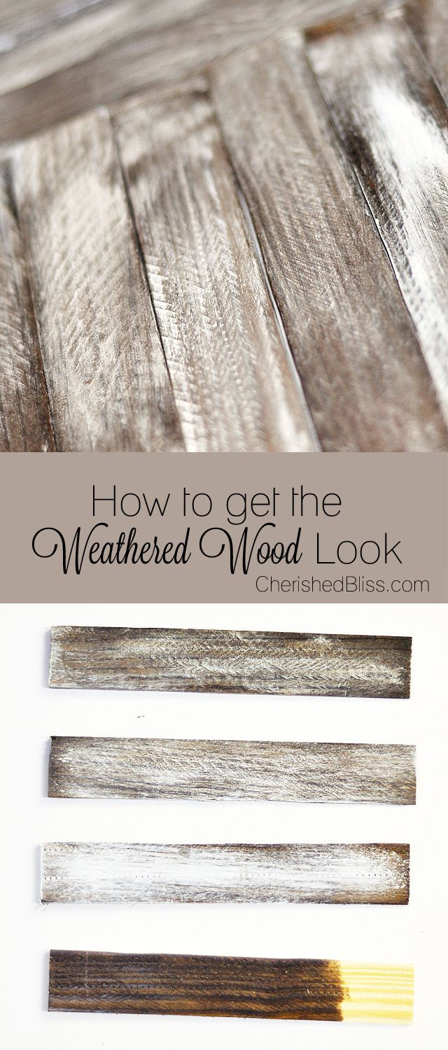 DIY Weathered Wood
 DIY Weathered Wood Stain Finishes Setting for Four