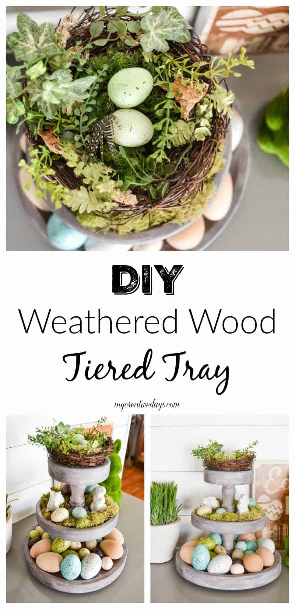 DIY Weathered Wood
 DIY Weathered Wood Tiered Tray DIY in 30 My Creative Days