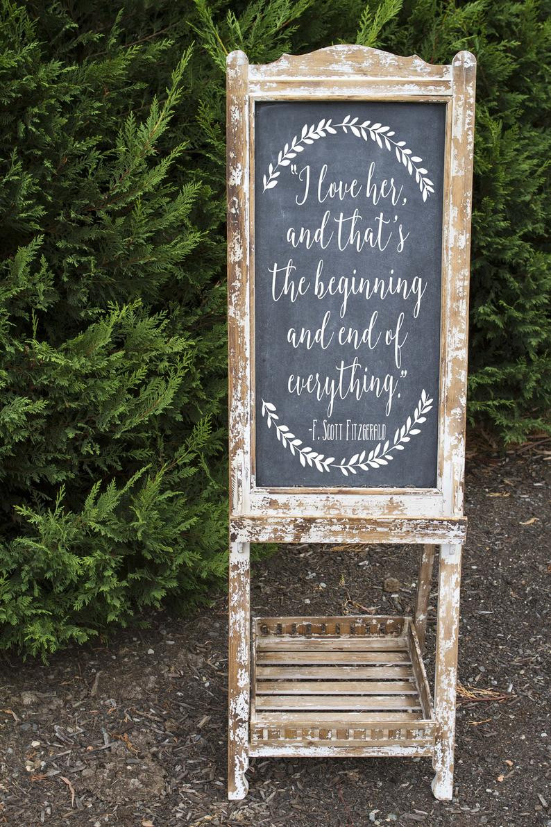DIY Wedding Chalkboard Signs
 DIY Wedding Reception Sign Chalkboard Decal Wedding Signs
