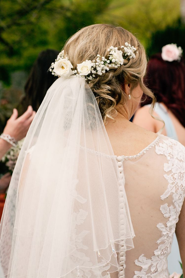 DIY Wedding Headpieces
 Pretty Pink DIY Village Hall Countryside Wedding