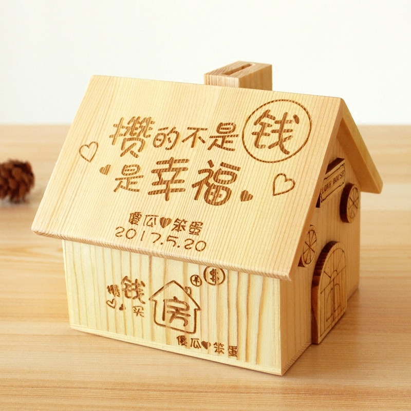 DIY Wedding Money Box
DIY Wooden Piggy Bank Sweet Festival Gift Christmas