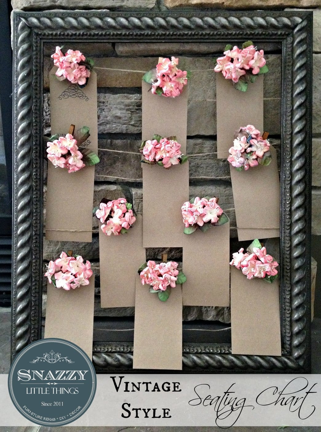 DIY Wedding Seating Chart
 DIY Vintage Wedding Seating Chart Craft