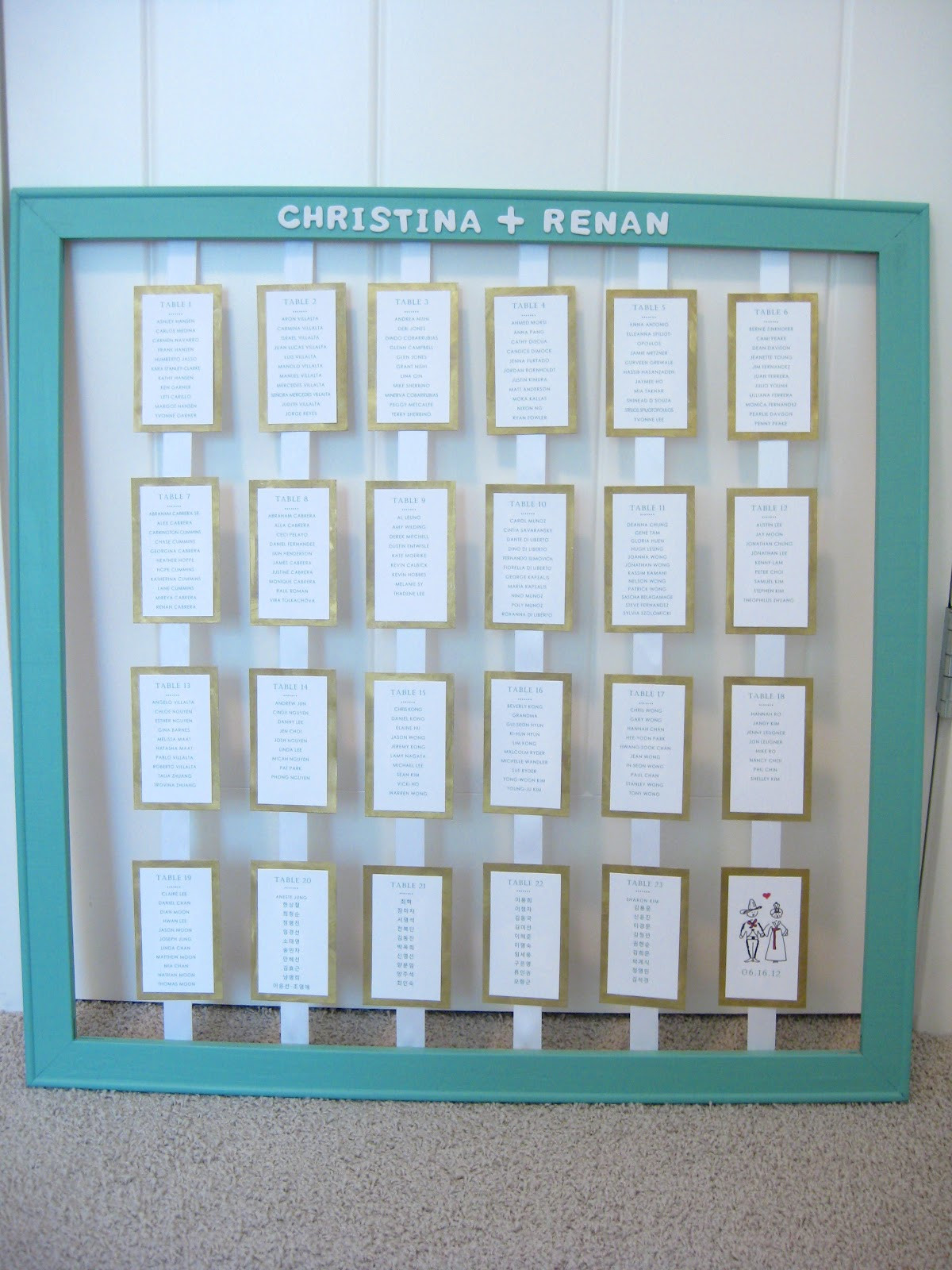 DIY Wedding Seating Chart
 Life Designed DIY Wedding Seating Chart